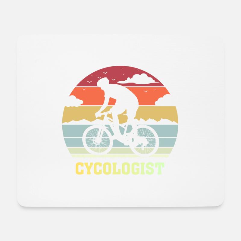 Cycologist Radfahren Radfahren - Mousepad (Querformat) - Weiß