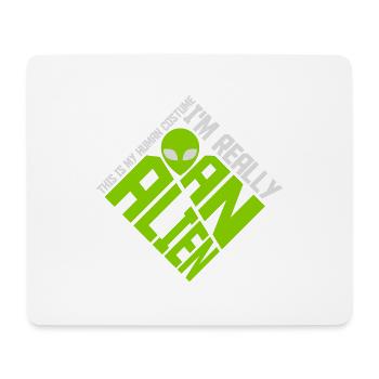 Citation extraterrestre de costume humain - Tapis de souris (format paysage) - blanc - Devant