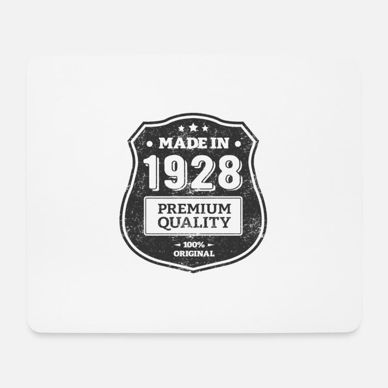 HERGESTELLT 1928 - Mousepad (Querformat) - Weiß