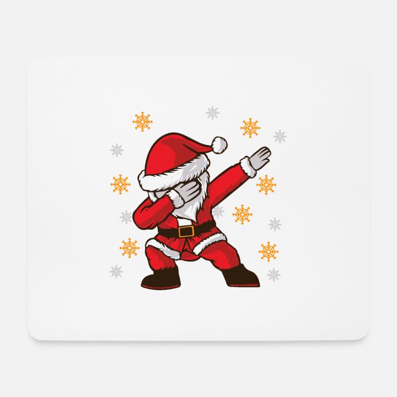 Père noël cool - Tapis de souris (format paysage) - blanc