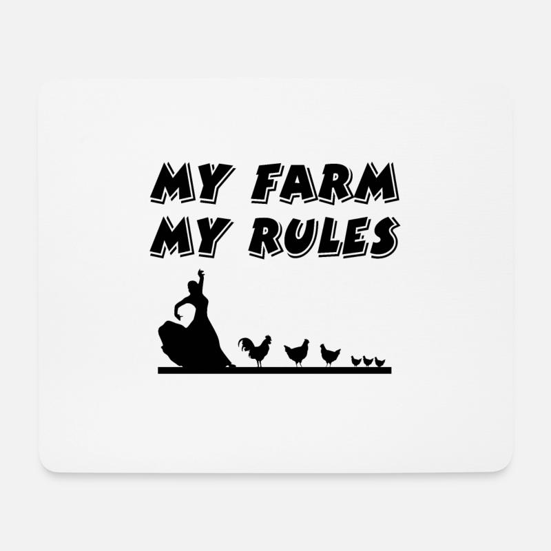 Bauernhof - Mousepad (Querformat) - Weiß