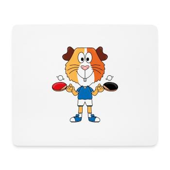MEERSCHWEINCHEN - TISCHTENNIS - SPORT - TIERISCH - Mousepad (Querformat) - Weiß - Vorne