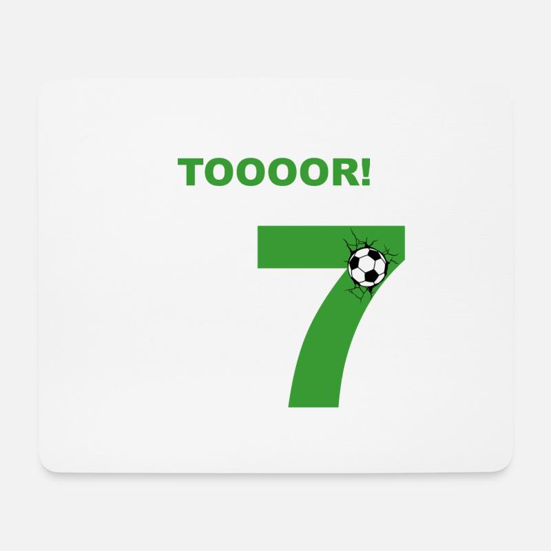 Fußballshirt 7 Jahre Geburtstagsshirt Geschenkidee - Mousepad (Querformat) - Weiß