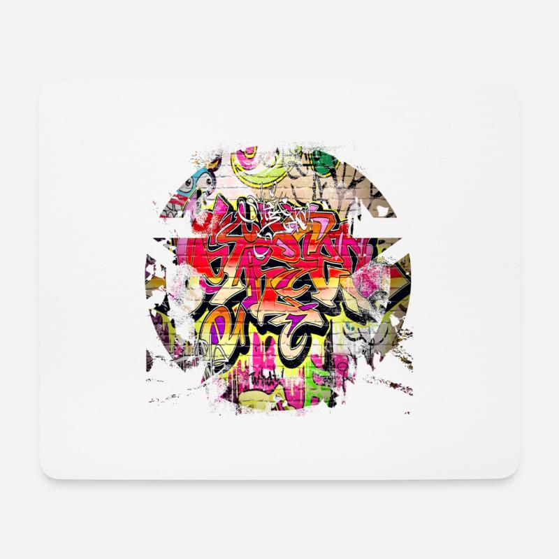 Graffiti-Stil Splash Hip Hop Farben Malerfarbe - Mousepad (Querformat) - Weiß
