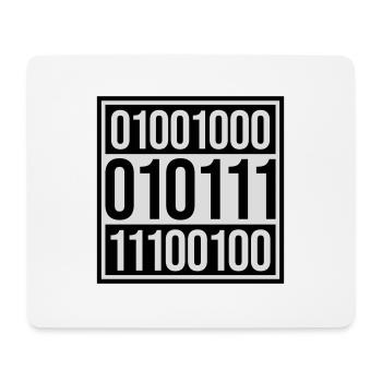 Binär Code Programm Sprache - Mousepad (Querformat) - Weiß - Vorne