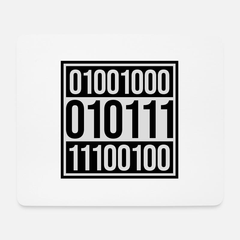 Binär Code Programm Sprache - Mousepad (Querformat) - Weiß