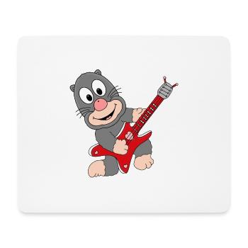 MAULWURF - GITARRE - MUSIK - LIEBE - TIER - Mousepad (Querformat) - Weiß - Vorne