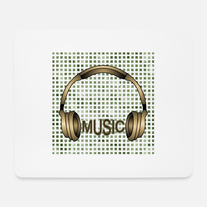 Kopfhörer - Mousepad (Querformat) - Weiß