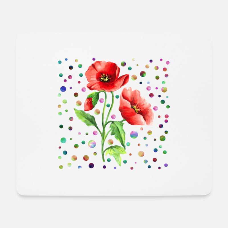 Blumen - Mousepad (Querformat) - Weiß