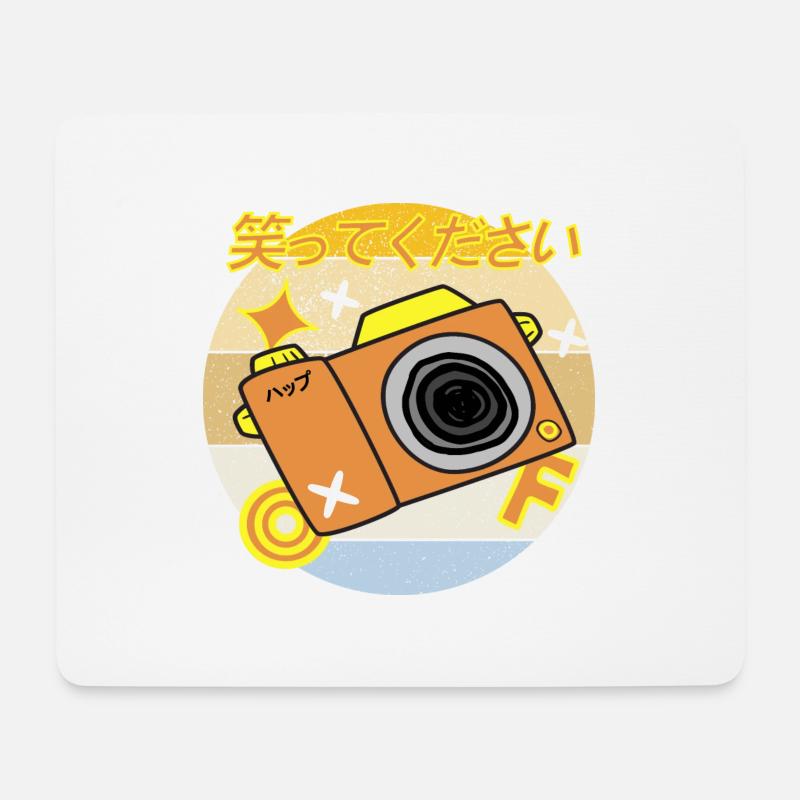 Bitte Lächeln Kawaii - Mousepad (Querformat) - Weiß