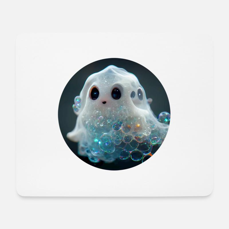Entzückender Seifenblasengeist - Mousepad (Querformat) - Weiß