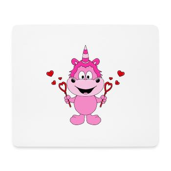 EINHORN - LIEBE - VERLIEBT - KIND - BABY - LOVE - Mousepad (Querformat) - Weiß - Vorne