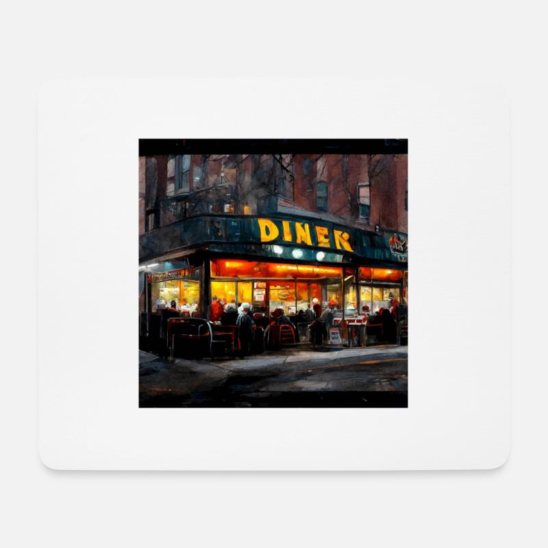 Diner - Mousepad (Querformat) - Weiß
