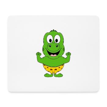 DINOSAURIER - MUSKELN - FIT - BODYBUILDING - SPORT - Mousepad (Querformat) - Weiß - Vorne