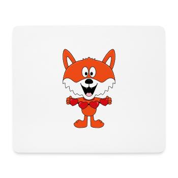 LIEBE - HERZEN - FUCHS - TIER - TIERISCH - LOVE - Mousepad (Querformat) - Weiß - Vorne
