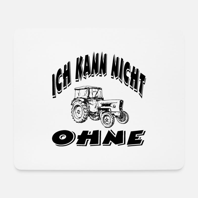 Traktor - Mousepad (Querformat) - Weiß