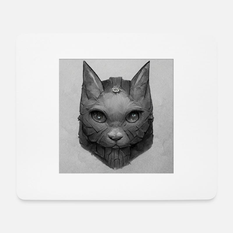 Cat Drawing - Mouse Pad (horizontal) - white