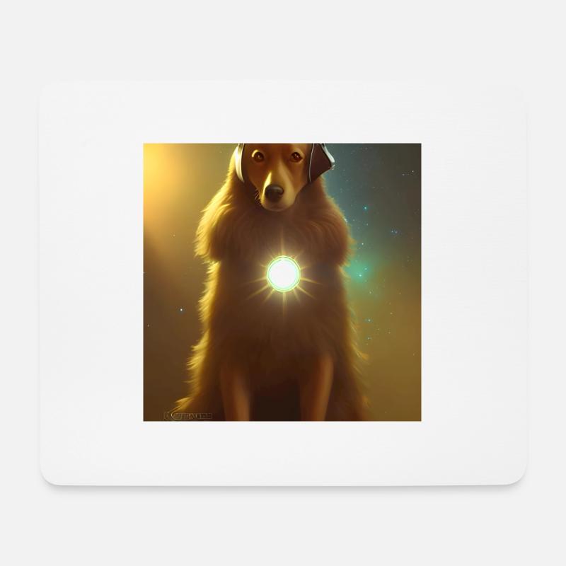 The Universe Dog - Mousepad (Querformat) - Weiß