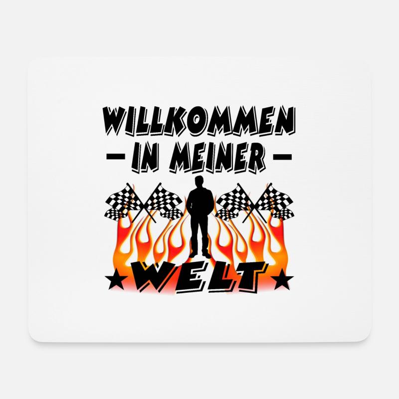 Auto - Mousepad (Querformat) - Weiß