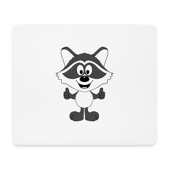 WASCHBÄR - TIER - TIERISCH - KIND - BABY - Mousepad (Querformat) - Weiß - Vorne