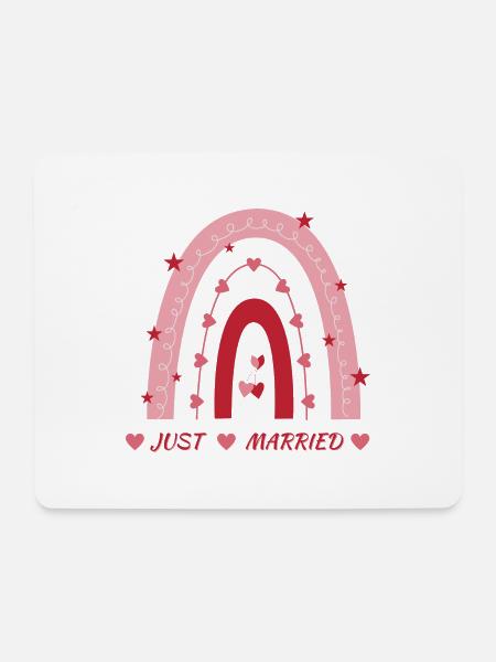 Just married! - Mousepad (Querformat) - Weiß