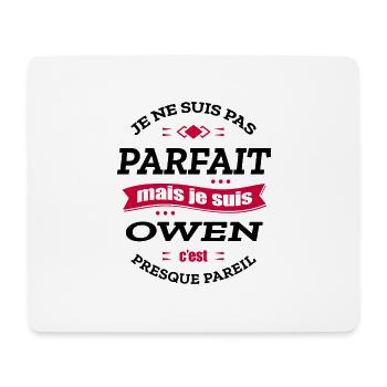 OWEN PARFAIT - PRENOM OWEN - Tapis de souris (format paysage) - blanc - Devant