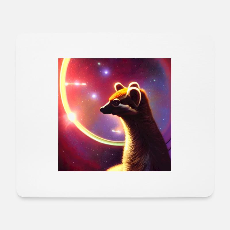 Nasenbär - Mousepad (Querformat) - Weiß