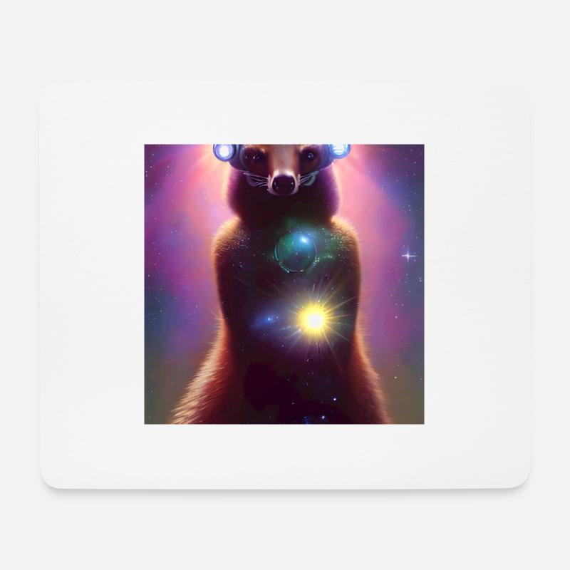 Nasenbär - Mousepad (Querformat) - Weiß