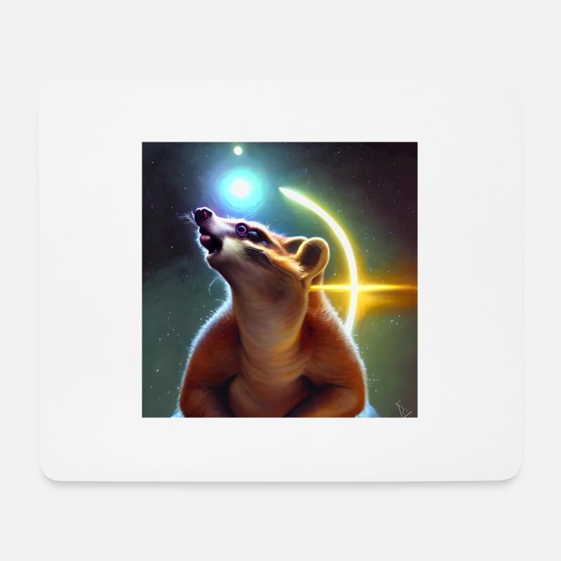 Nasenbär - Mousepad (Querformat) - Weiß