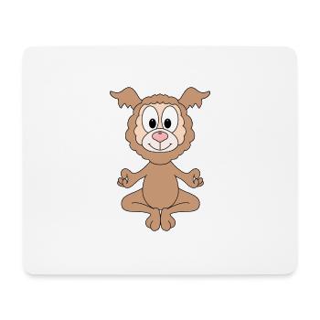 YOGA - PILATES - ALPAKA - LAMA - TIER - TIERISCH - Mousepad (Querformat) - Weiß - Vorne