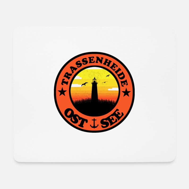 Leuchtturm Ostsee Trassenheide - Mousepad (Querformat) - Weiß