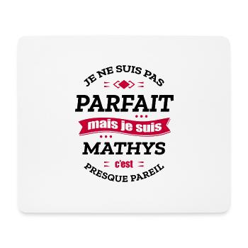MATHYS PARFAIT - PRENOM MATHYS - Tapis de souris (format paysage) - blanc - Devant