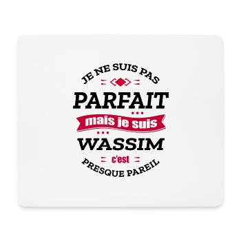 WASSIM PARFAIT - PRENOM WASSIM - Tapis de souris (format paysage) - blanc - Devant