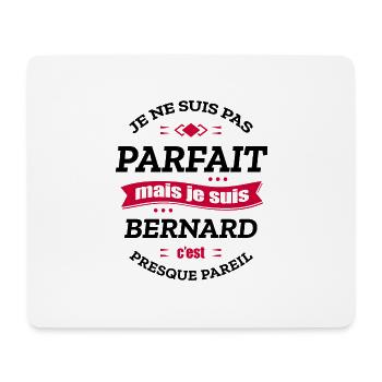 BERNARD PARFAIT - PRENOM BERNARD - Tapis de souris (format paysage) - blanc - Devant