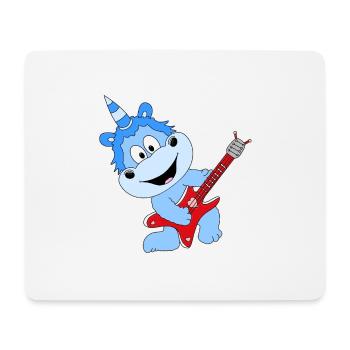 GITARRE - MUSIK - LIEBE - EINHORN - KIND - BABY - Mousepad (Querformat) - Weiß - Vorne