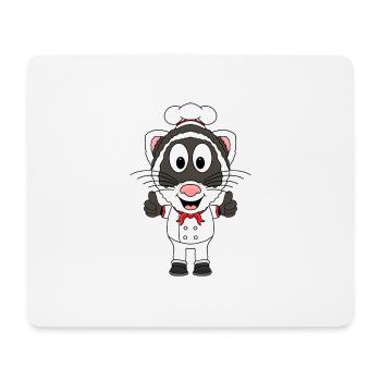 KOCH - BÄCKER - FRETTCHEN - TIER - TIERISCH - GUT - Mousepad (Querformat) - Weiß - Vorne