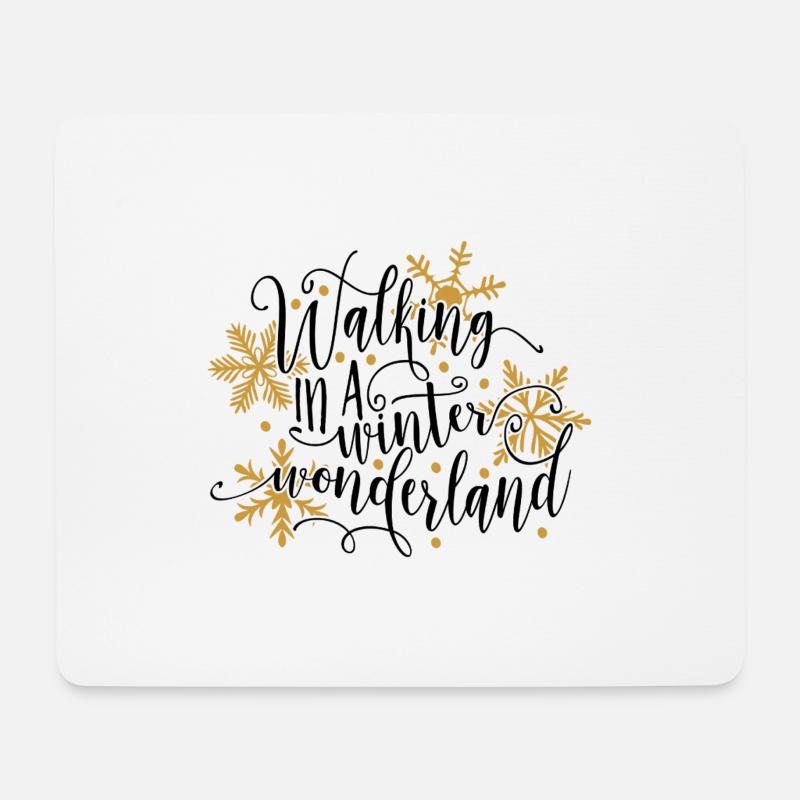 Wandern in einem Winterwunderland - Mousepad (Querformat) - Weiß
