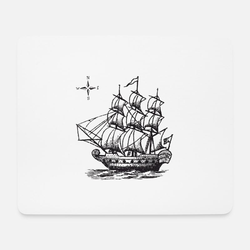Der Segler - Mousepad (Querformat) - Weiß