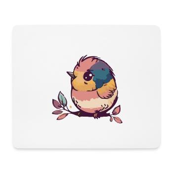 Comic Cute Kawaii Sticker Bird 1 - Mouse Pad (horizontal) - white - Front