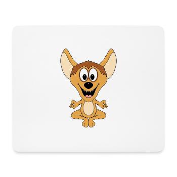 HYÄNE - YOGA - PILATES - TIER - KIND - BABY - Mousepad (Querformat) - Weiß - Vorne