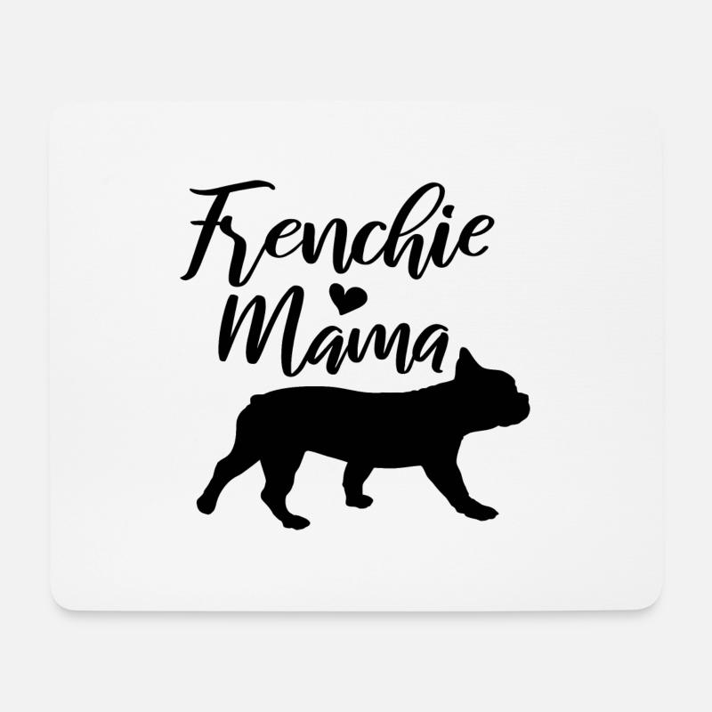 Frenchie Mama - Mousepad (Querformat) - Weiß