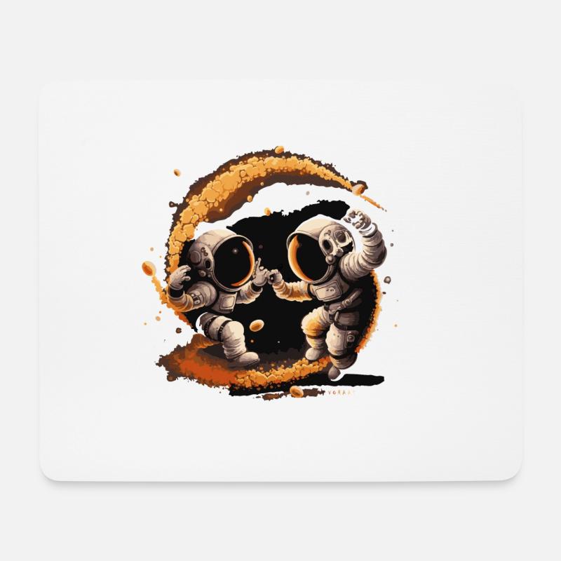 Astronauten - Mousepad (Querformat) - Weiß