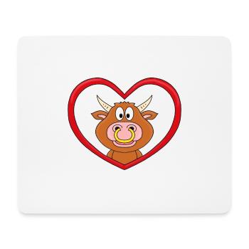 BULLE - RIND - STIER - KUH - TIER - LIEBE - Mousepad (Querformat) - Weiß - Vorne