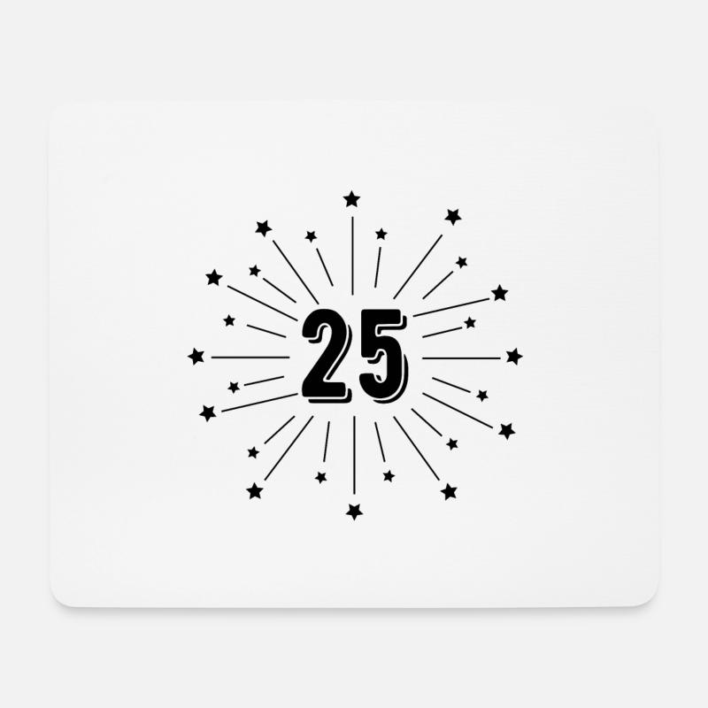 25. Sternjubiläum - Geschenk zum 25-jährigen Jubiläum - Mousepad (Querformat) - Weiß