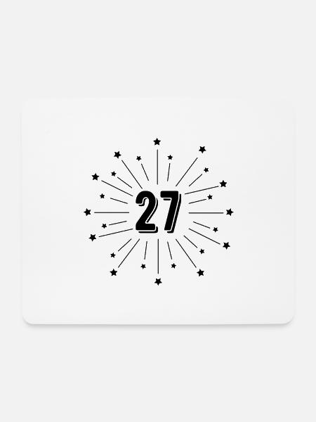 27. Sternjubiläum - Geschenk zum 27-jährigen Jubiläum - Mousepad (Querformat) - Weiß