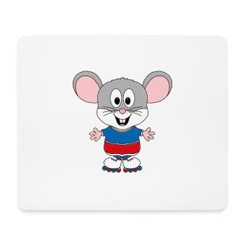 MAUS - INLINE SKATING - TIER - KIND - BABY - SPORT - Mousepad (Querformat) - Weiß - Vorne