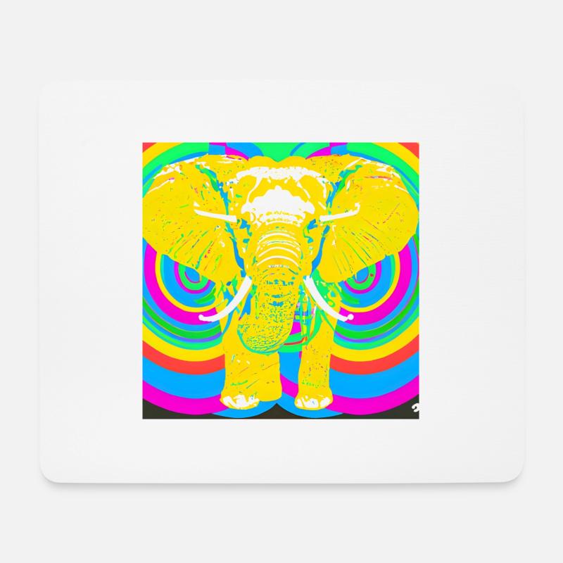 Elefant LGBTQ - Mousepad (Querformat) - Weiß