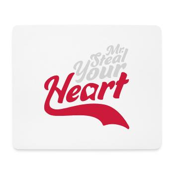 Mr steal your heart - Mouse Pad (horizontal) - white - Front