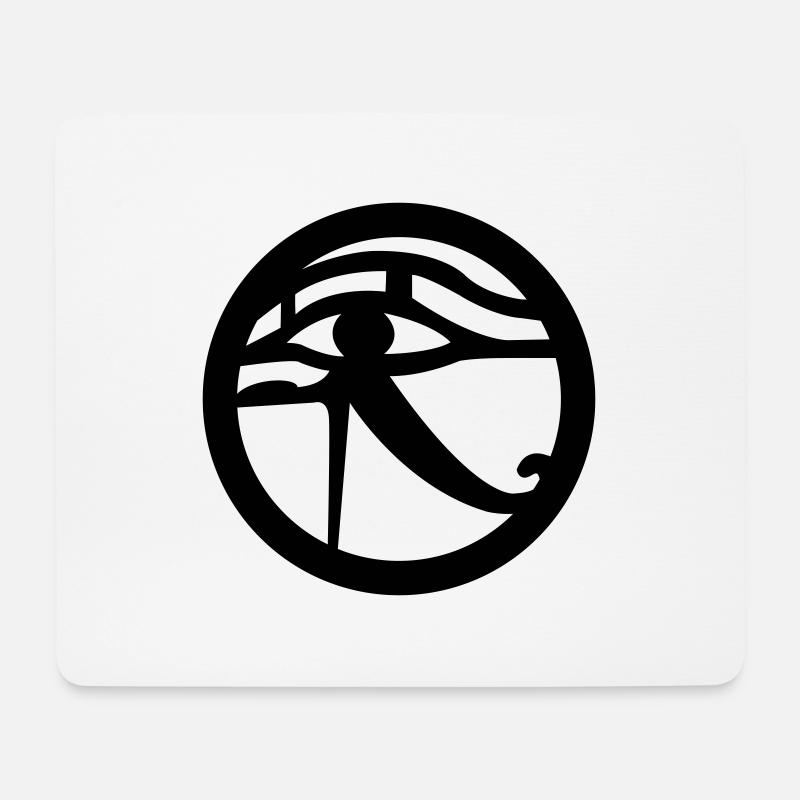 Auge Oudja - Mousepad (Querformat) - Weiß