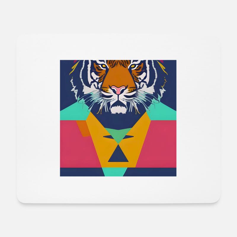 Tiger - Mousepad (Querformat) - Weiß